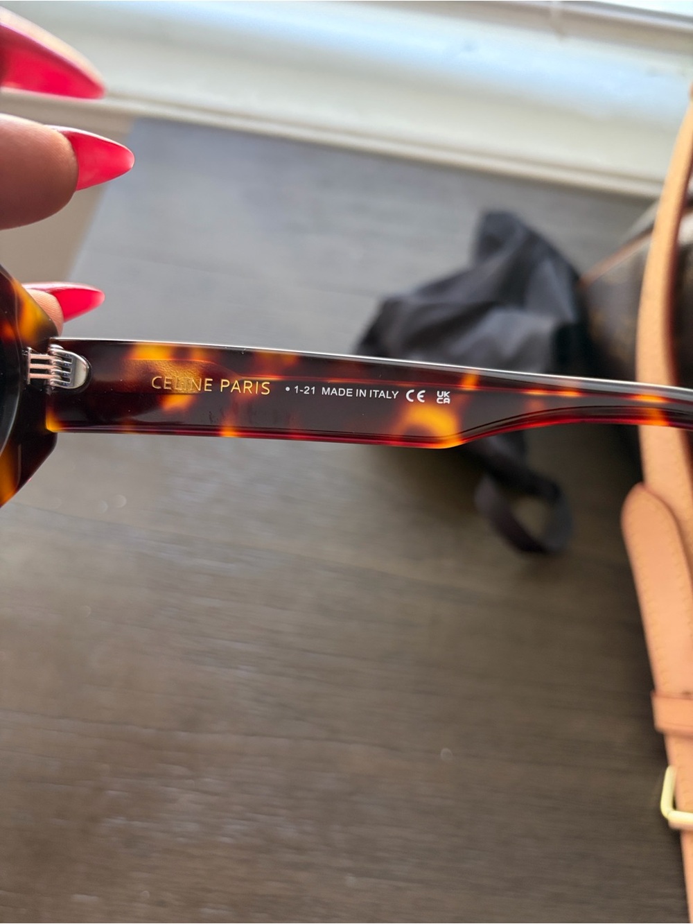 Celine Triomphe Oval Sunglasses - Tortoise Brown with Gold Logo - Picture 3 of 8